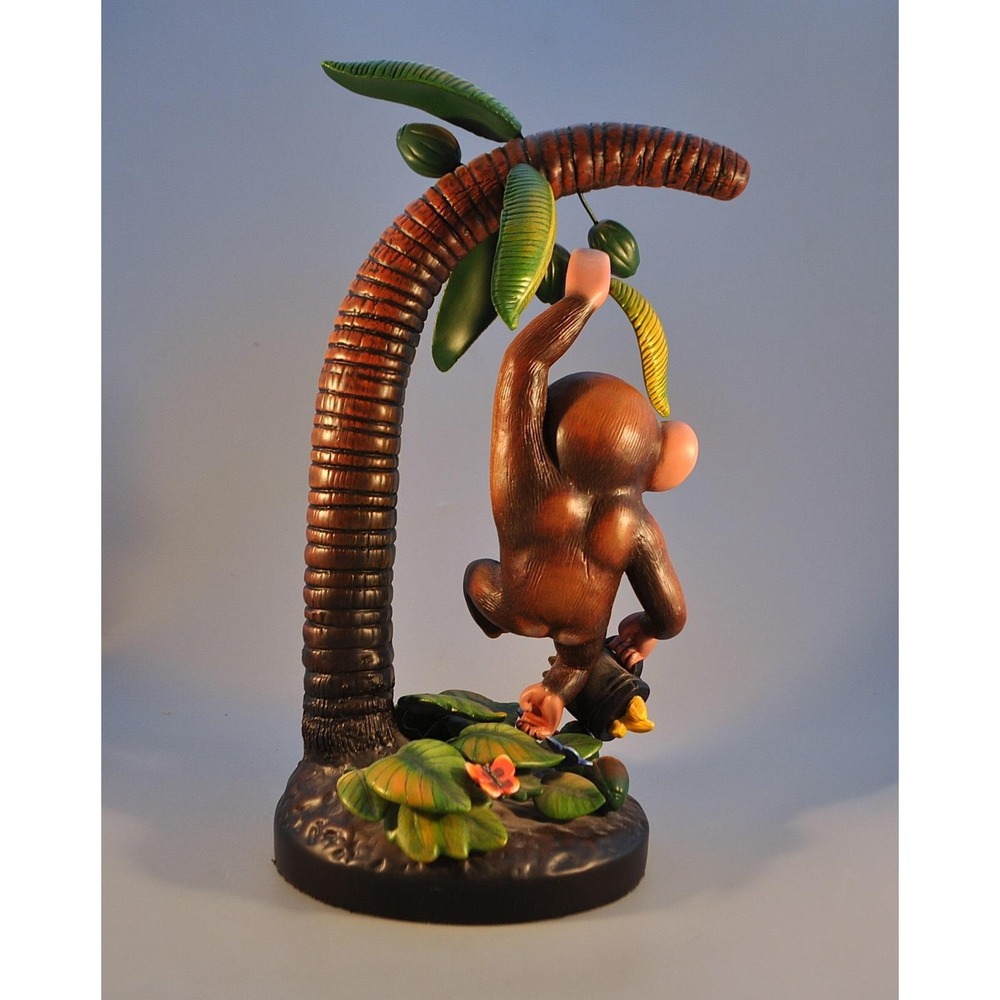 Sergio Bustamante Rare 4 Eyed Ceramic Hanging Monkey in Palm Tree Mexico - Picture 3 of 7